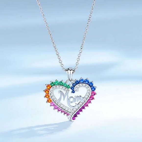 Colorful MOM Pendant Necklace - Picture 5 of 5